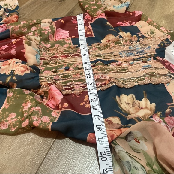 Sachin + Babi Patchwork Multicolor Floral Print Mini Dress Size Medium - Picture 15 of 15